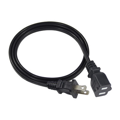 スリム 15A 125V 交換電源ケーブル NEMA 1-15P から 1-15R 小型の電子機器/ポータブルデバイスの拡張ケーブル