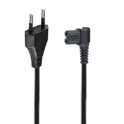 EU 2ピン - アングル C7 電源コード VDE 認証 PVC/ゴム