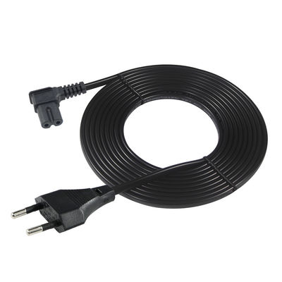 EU 2Pin to Angled C7 パワーコード ラップトップ/モニター/テレビ VDE 承認された保温材料 PVC/ゴム