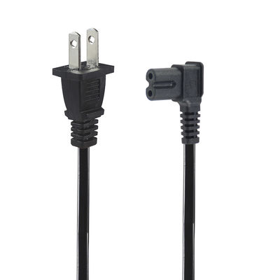 安全 耐久性 右角 US 2ピンからC7電源コード 125V 10A 1.5M の家庭/オフィス電子機器