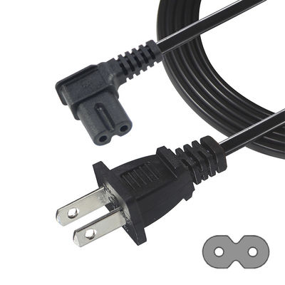 安全 耐久性 右角 US 2ピンからC7電源コード 125V 10A 1.5M の家庭/オフィス電子機器