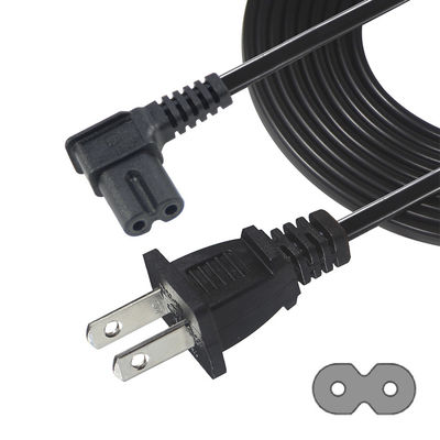安全 耐久性 右角 US 2ピンからC7電源コード 125V 10A 1.5M の家庭/オフィス電子機器