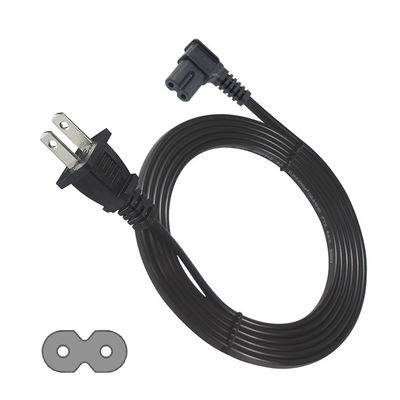 安全 耐久性 右角 US 2ピンからC7電源コード 125V 10A 1.5M の家庭/オフィス電子機器
