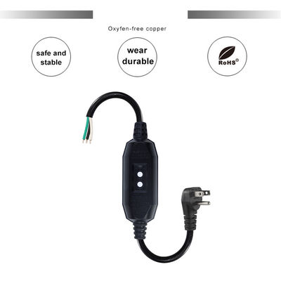 工業用重用 18AWG NEMA 5-15P 電源コード RCD 保護と機械/家電用用の無線先端