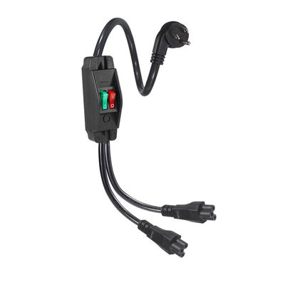 プレミアム重用右角 NEMA 5-15P へのダブル IEC C5 パワースプリッター