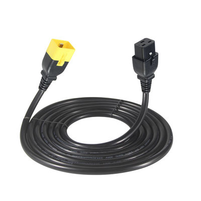 C19からC20の電源延長コードをロック 16A 250V 14AWG