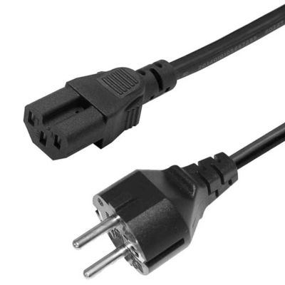EU認定 2Pin to C15 電源コード 10A 250V 家庭用電器とサーバー用ラック (1.2M重用) の VDE/CE 安全