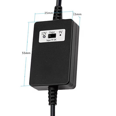 USB A 男性からDC5.5*2.1mm ストレージアップケーブル 5Vから9V/12V 変換器 超負荷保護の電源装置