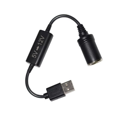 5Vから12VのUSBカーアダプターケーブル ス텝アップ変換ケーブル 煙草点灯器ソケット,電話用 GPSダッシュカメラ,24Wの安全な充電