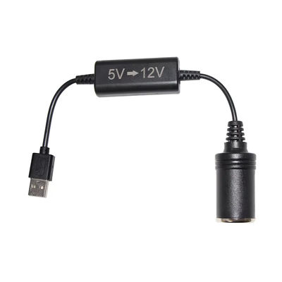 5Vから12V USBカーアダプターケーブル、シガーライターソケット付き