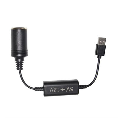 5Vから12VのUSBカーアダプターケーブル ス텝アップ変換ケーブル 煙草点灯器ソケット,電話用 GPSダッシュカメラ,24Wの安全な充電