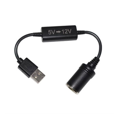 5Vから12VのUSBカーアダプターケーブル ス텝アップ変換ケーブル 煙草点灯器ソケット,電話用 GPSダッシュカメラ,24Wの安全な充電