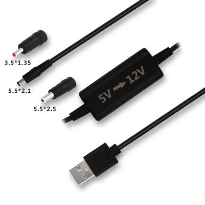 超負荷保護付きUSBからDC5V12Vステップアップ電圧変換ケーブル - 太陽光パネル/ポータブルデバイス用, 36W防水電源アダプター