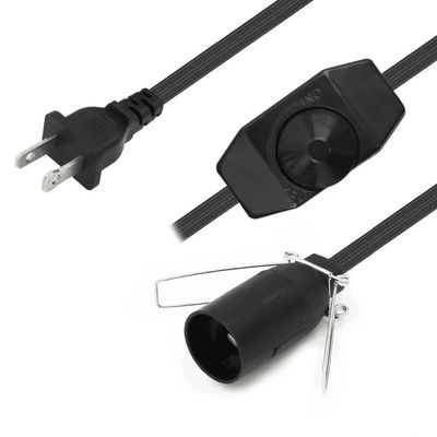 NEMA 1-15P から E14 ソケットアダプタケーブル 暗調器,電球ランプホルダーのための電源プラグ変換器 SPT-2 18AWG