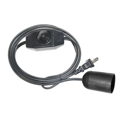 NEMA 1-15P から E27 変換ケーブル ランプホルダーソケット 3 脚のプラグ 15A 250V の調整可能なディマースイッチ