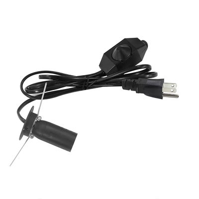 調節可能なNEMA5-15P E14 電球アダプターケーブル 303スイッチ付きディム可能なソケットコンバーター