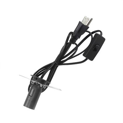 調節可能なNEMA5-15P E14 電球アダプターケーブル 303スイッチ付きディム可能なソケットコンバーター