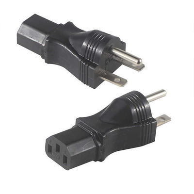 工業グレード NEMA 5-15P から IEC 320 C13 サーバーラック/データセンター用電源アダプタープラグ 125V 15A 高電流&防火ハウジング (UL 規格対応)