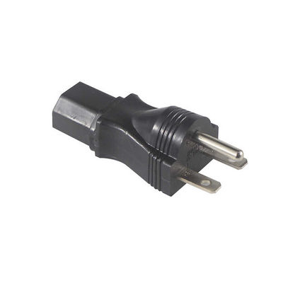 工業グレード NEMA 5-15P から IEC 320 C13 サーバーラック/データセンター用電源アダプタープラグ 125V 15A 高電流&防火ハウジング (UL 規格対応)