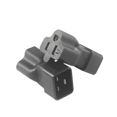 NEMA 5-15R から IEC 320 C20 電源アダプタープラグ 15A 250V