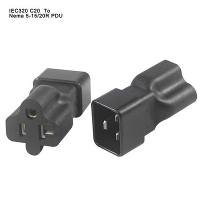 NEMA 5-15R to IEC 320 C20 変換プラグアダプタ データセンター/産業用,250V 15A 耐久電源コネクタ
