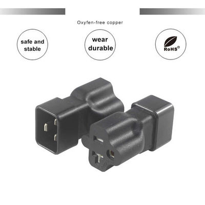 NEMA 5-15R から IEC 320 C20 電源アダプタープラグ 15A 250V