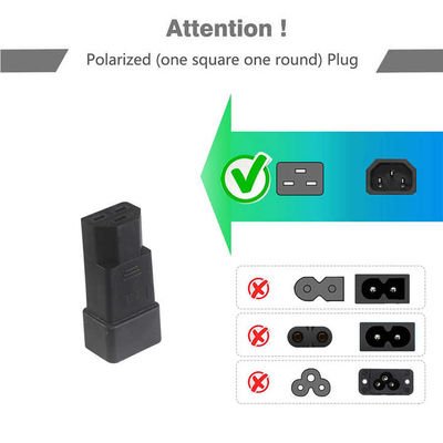 Power Input CE Certified Power Adapter Plug for Industrial Equipment/Medical Devices with 100-240V AC IEC C13 to C20 Connector