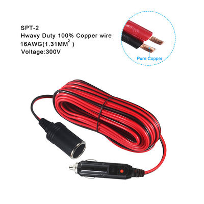 12V 24V 自動車のたばこ点火器の延長ケーブル 男性から女性