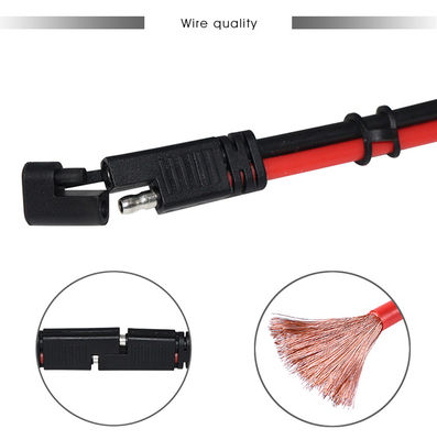 SAE to SAE Weatherproof Connector Panel Mount 16AWG Cable for Solar Generator Socket Sidewall Port Battery Charger