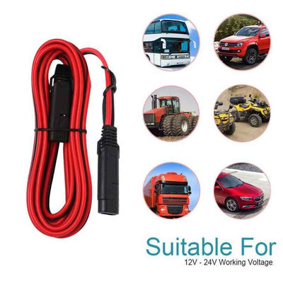 SAE to SAE Weatherproof Connector Panel Mount 16AWG Cable for Solar Generator Socket Sidewall Port Battery Charger