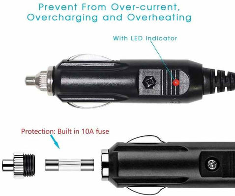 ユニバーサル 自動車 シガラ ライター OBD2 ケーブル 12V-24V 16フィート