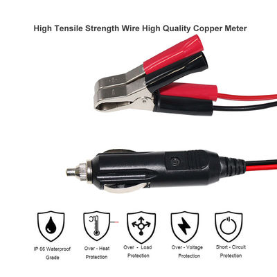 12V/24Vの点火器からバッテリークリップアダプターケーブル15A