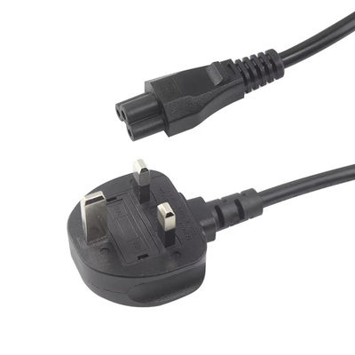 安全認証された250V 5A イギリスからC5 電源コード ラップトップ&モニター ホームオフィス 18AWG 1.2M 絡みない柔軟ケーブル