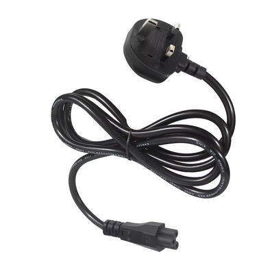 安全認証された250V 5A イギリスからC5 電源コード ラップトップ&モニター ホームオフィス 18AWG 1.2M 絡みない柔軟ケーブル