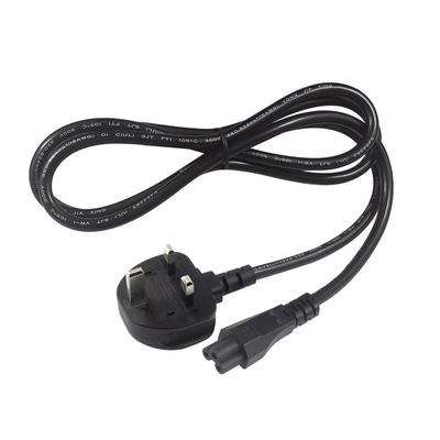 安全認証された250V 5A イギリスからC5 電源コード ラップトップ&モニター ホームオフィス 18AWG 1.2M 絡みない柔軟ケーブル
