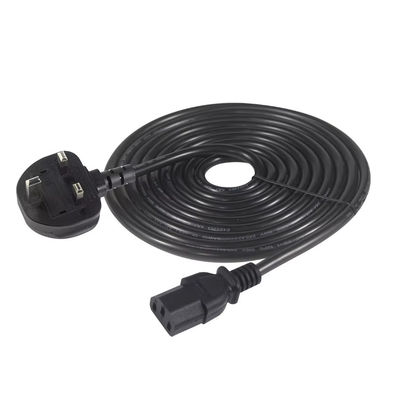 UKからC13電源ケーブル 1.2M 250V 13A 16AWG サーバー/医療機器/データセンターPDU用の重用ケーブル (CE/BS1363/RoHS)