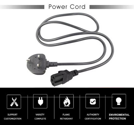 イギリス標準C15電源コード重用ケトル リード3ピンプラグとIECC15ケーブル ウォーターボイラーコーヒーマシンオプション