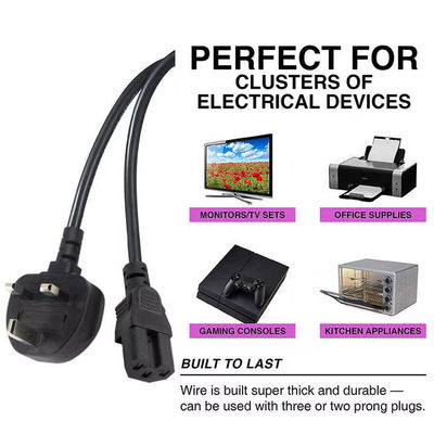 イギリス C15 電源ケーブル 3ピンプラグと IEC C15ケーブル 工業機器