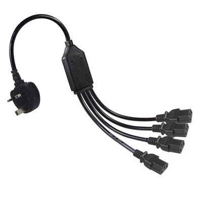 イギリス サーバーラック/UPS/データセンター用のMulti C13電源コード1.8M 250V 13A 16AWG PDUケーブルへのプラグ (BS1363/IEC 60320/RoHS)
