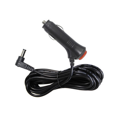 オンオフスイッチ付き12V/24V角式車充電器 - 車用電子機器とUSBデバイスの充電のための90度DC電源コード