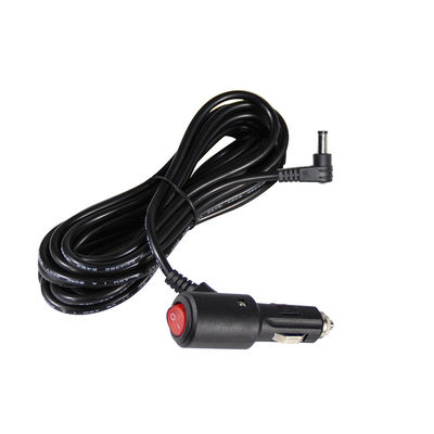 オンオフスイッチ付き12V/24V角式車充電器 - 車用電子機器とUSBデバイスの充電のための90度DC電源コード