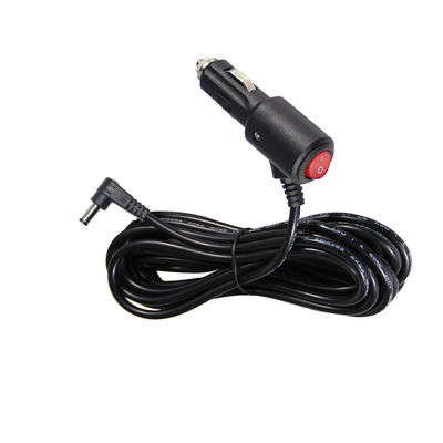 オンオフスイッチ付き12V/24V角式車充電器 - 車用電子機器とUSBデバイスの充電のための90度DC電源コード