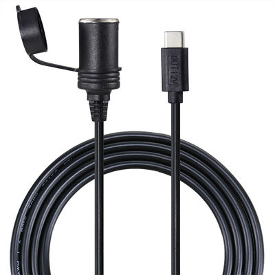 12V 24V 双入力USB-C 自動車充電器 アダプター変換器 QC3.0 急速充電と安全性保護