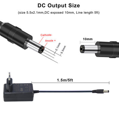 EUプラグ 12V DC電源アダプタ ヨーロッパのACからDC壁充電器
