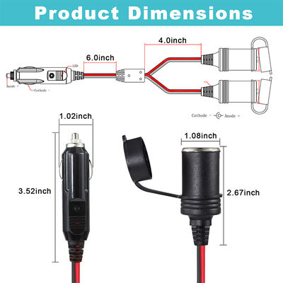 12V 24V 3ソケットの自動車タバコ点火器分割器
