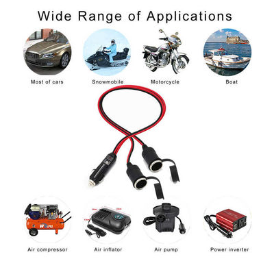 2 in 1 自動車タバコ点火器 12V/24V 車両電源拡張のためのダブル女性ソケットスプリッターアダプタへのプラグ