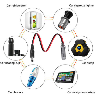 12Vソーラーパネルバッテリーパック、オートバイ、DIY電子機器用SAE-DCプラグ電源アダプターケーブル