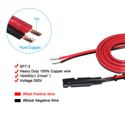 ソーラーパネルのDIY接続のための12V24Vバッテリー充電のためのSAEから缶詰銅線電源ケーブル