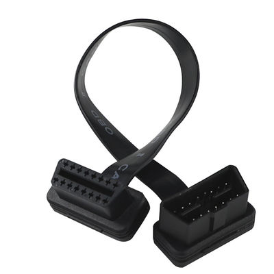 OBD-II フラットリボン延長ケーブル 車両診断スキャナー GPSトラッカー用の16ピン男性から女性接続器