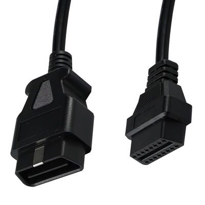 OBD-II 自動車診断スキャナーGPSトラッカー設置用の16ピン接続器を持つ男性から女性への延長ケーブル